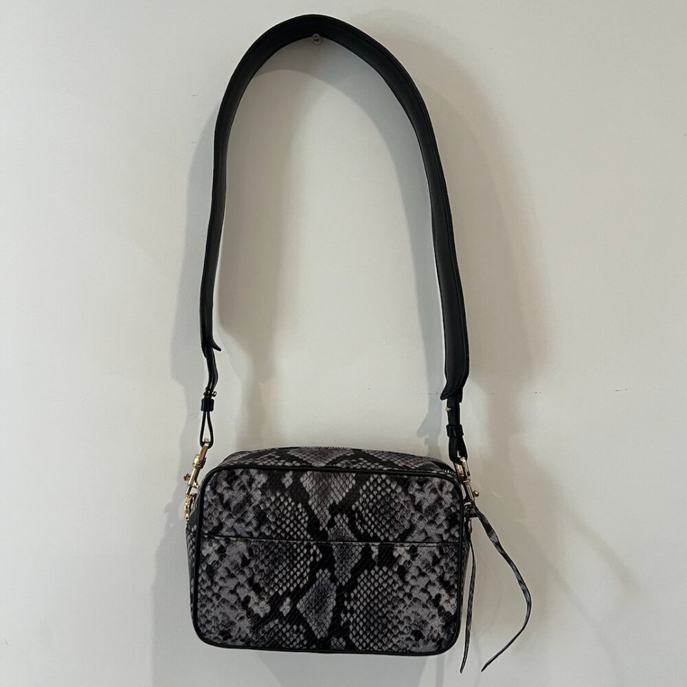 All Saints silver snake crossbody